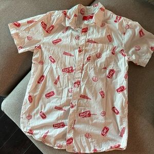 pacsun red coke bottle button up